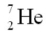 <strong>The helium isotope undergoes beta decay with the emission of an electron.The product of the decay is</strong> A) . B) . C) . D) .