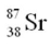 <strong>The product of the gamma decay of the strontium isotope is</strong> A) . B) . C) . D) .