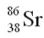 <strong>The product of the gamma decay of the strontium isotope is</strong> A) . B) . C) . D) .