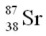 <strong>The product of the gamma decay of the strontium isotope is</strong> A) . B) . C) . D) .