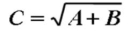 <strong>The length C of the longest side of a right triangle is related to the lengths A and B of the other sides by the formula</strong> A)C = A + B. B)C = A<sup>2</sup> + B<sup>2</sup>. C) . D) .
