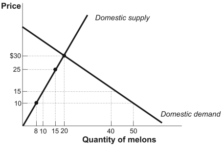 <strong>Use the following to answer questions : Figure: The Market for Melons in Russia II An excise tax that the government collects from the producers of a good:</strong> A) shifts the supply curve upward. B) reduces revenue for the government. C) has an effect similar to that of a tax subsidy. D) shifts the supply curve downward.