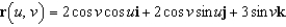 Find the rectangular equation for the surface by eliminating the parameters from the vector-valued function   and sketch the graph.