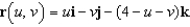 <strong>Find a vector-valued function whose graph is the plane .</strong> A) B) C) D) E)