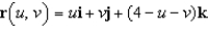 <strong>Find a vector-valued function whose graph is the plane .</strong> A) B) C) D) E)