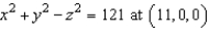 Determine the tangent plane for the hyperboloid   .