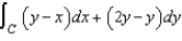 Use Green's Theorem to evaluate the integral for the path C defined as .