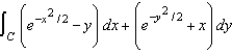Use Green's Theorem to evaluate the line integral where C is the boundary of the region lying between the graphs of the circle and the ellipse .