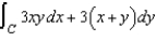 Use Green's Theorem to evaluate the integral for C: boundary of the region lying between the graphs of and .