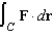 Calculate the line integral along   for   and C is any path starting at the point   and ending at   .