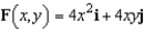 Calculate the line integral along   for   and C is any path starting at the point   and ending at   .