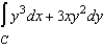 Find the value of the line integral   . (Hint: If   is conservative, the integration may be easier on an alternate path.)  