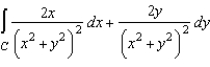 Evaluate the line integral using the Fundamental Theorem of Line Integrals. Use a computer algebra system to verify your results.   C: circle   clockwise from   to  