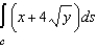 Evaluate   along the path C, defined as y-axis from   .