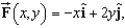 Find the work done by the force field on a particle moving along the given path. from (0,0) to .