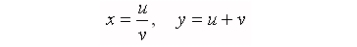 Find the Jacobian for the indicated change of variables.  