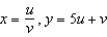 Find the Jacobian   for the following change of variables:  