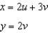 Sketch the image S in the uv-plane of the region R in the xy-plane using the given transformation.    