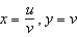 Use the following change of variables to evaluate the double integral   . Round your answer to four decimal places.    
