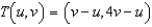 <strong>Find a transformation that when applied to region , its image will be . </strong> A) B) C) D) E)