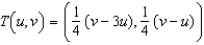 <strong>Find a transformation that when applied to region , its image will be . </strong> A) B) C) D) E)