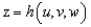 If   and   then the Jacobian of x, y, and z with respect to u, v, and w is   . Find the Jacobian for the following change of variables:  
