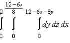 <strong>Set up a triple integral for the volume of the solid bounded by the coordinate planes and the plane given below. </strong> A) B) C) D) E)