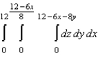 <strong>Set up a triple integral for the volume of the solid bounded by the coordinate planes and the plane given below. </strong> A) B) C) D) E)
