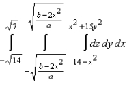 <strong>Set up a triple integral for the volume of the solid bounded above by the cylinder and below by the paraboloid .</strong> A) B) C) D) E)