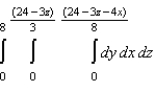 <strong>Rewrite the iterated integral using the order .</strong> A) B) C) D) E)