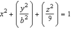 Determine the value of b so that the volume of the ellipsoid   is   .