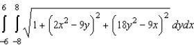 <strong>Set up a double integral that gives the area of the surface of the graph of f over the region R. </strong> A) B) C) D) E)