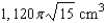 <strong>A company produces a spherical object of radius 17 centimeters. A hole of radius 7 centimeters is drilled through the center of the object. Find the volume of the object.</strong> A) B) C) D) E)