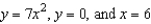 Find the center of mass of the lamina bounded by the graphs of the equations   for the density   .