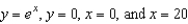Find the center of mass of the lamina bounded by the graphs of the equations   for the density   .