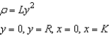 Find the mass and moments of inertia of the lamina, with given density, bounded by the graphs of the equations given below and use them to find the radii of gyration about the axes.  