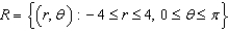<strong>Use polar coordinates to describe the region as shown in the figure below: </strong> A) B) C) D) E)