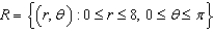 <strong>Use polar coordinates to describe the region as shown in the figure below: </strong> A) B) C) D) E)