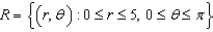 <strong>Use polar coordinates to describe the region as shown in the figure below: </strong> A) B) C) D) E)