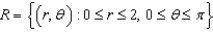 <strong>Use polar coordinates to describe the region as shown in the figure below: </strong> A) B) C) D) E)