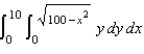 Evaluate the following iterated integral by converting to polar coordinates.