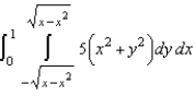 Evaluate the iterated integral by converting to polar coordinates.