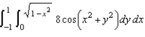 Evaluate the iterated integral by converting to polar coordinates. Round your answer to four decimal places.