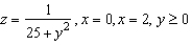 <strong>Set up and evaluate a double integral to find the volume of the solid bounded by the graphs of the equations given below. </strong> A) B) C) D) E)