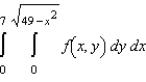 Sketch the region R of integration and then switch the order of integration for the following integral.  