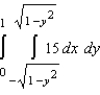 The area of a region R is given by the iterated integral   . Switch the order of integration and show that both orders yield the same area. What is this area?