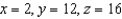 <strong>Find three positive numbers x, y, and z whose sum is 30 and the sum of the squares is a minimum.</strong> A) B) C) D) E)