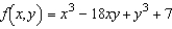 Examine the function for relative extrema and saddle points.