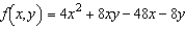 Find the absolute extrema of on the region bounded by the square with vertices