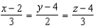 <strong>Find symmetric equations of the normal line to the surface at the point .</strong> A) B) C) D) E)